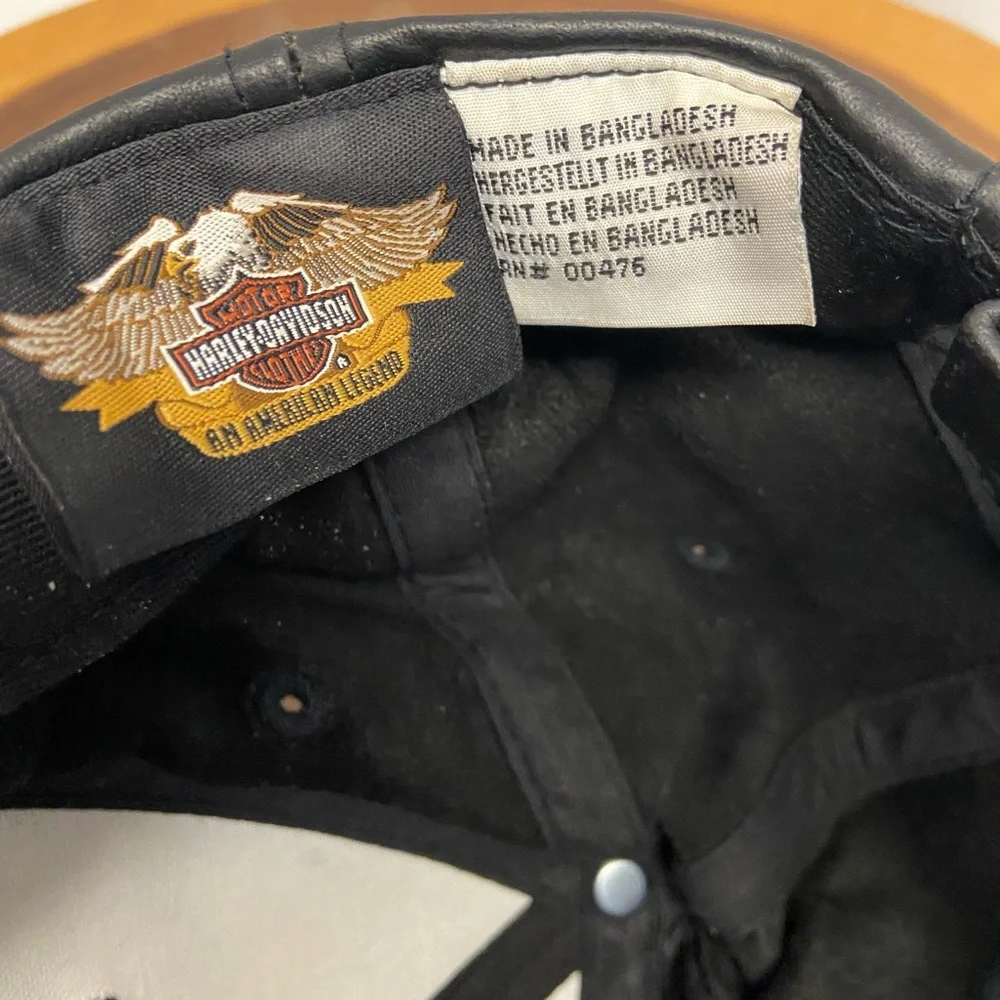 Harley Davidson Vintage Leather Patch Cap Unisex OSFA